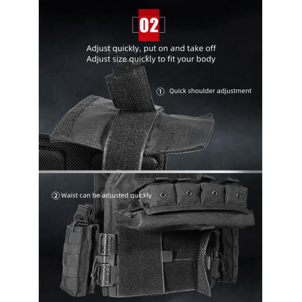 Quick Release Military Ballistic Armor 3kg 1000D Nylon NIJ IV Vest
