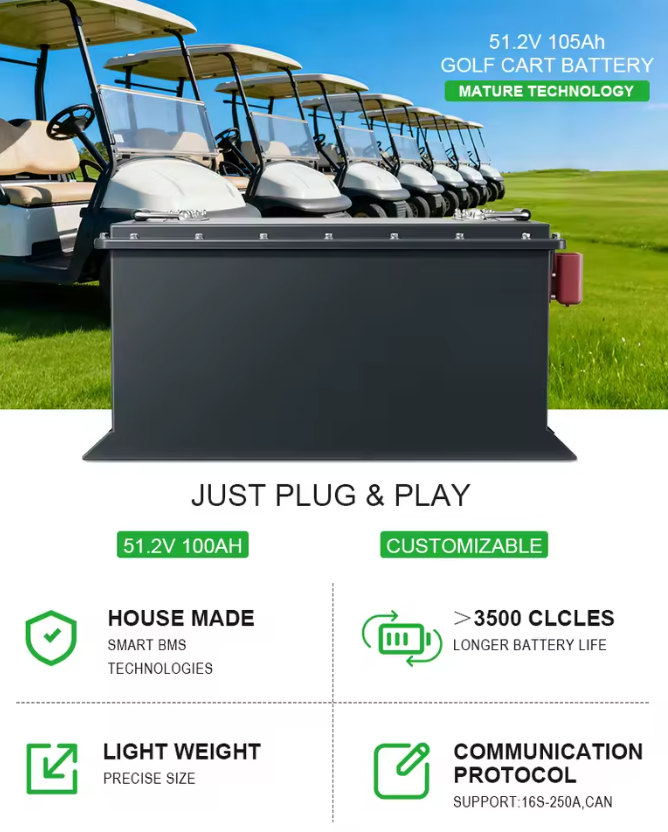 OEM ODM Electric Golf Cart Battery long lasting power solution designed to enhance performance and extend usage time for commercial golf carts