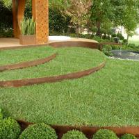 Les ornements en métal de jardin de Corten 100mm de bordure de pelouse d'OIN saupoudrent enduit