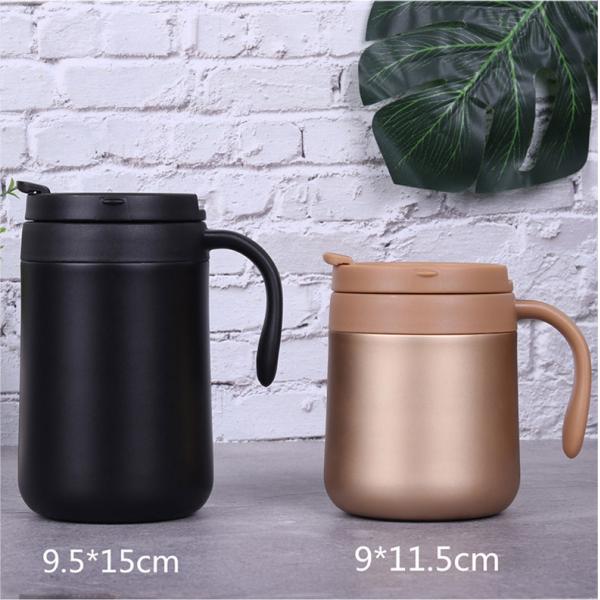 Customized Logo Acceptable 350ML12oz Stainless Steel Coffee Travel Mug with Handle