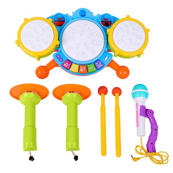 Colorful Children's Musical Instruments Drum Set Baby Toys for Kids' Musical Learning