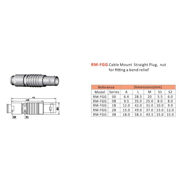 LEMO 00B FGG Connector 6 Pin Circular Push Pull Connector Aviation Plug