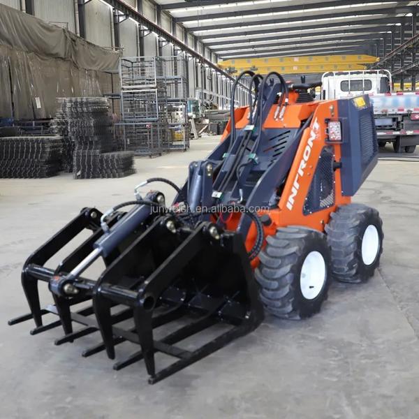 Small-Scale Farming YF380 Track Skid Steer Loader Mini Loader Moving Type Wheel Loader