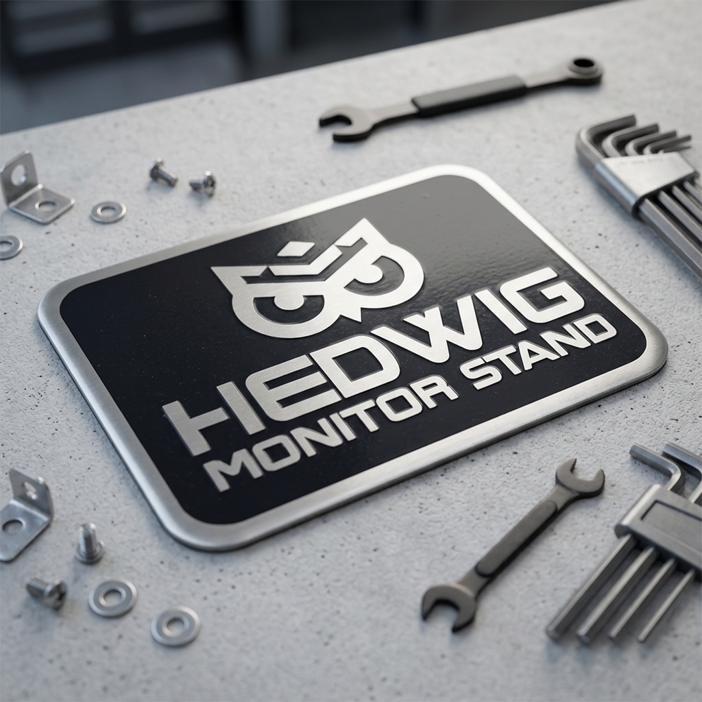 Factory-customized Stainless Steel Nameplate With Flat Printing Logo And Black Background