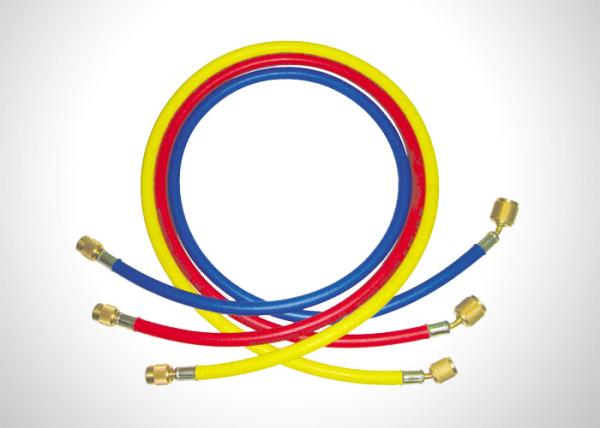 Red Yellow Blue R134a Charging Hose , Ac Refrigerant Hose With 1/4 SAE Connection