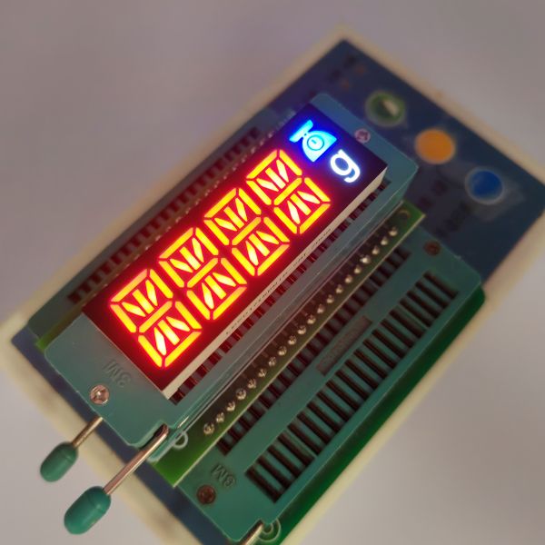 Ultra Red/White/Blue 4 Digit 14 Segment Customized Alphanumeric LED Display