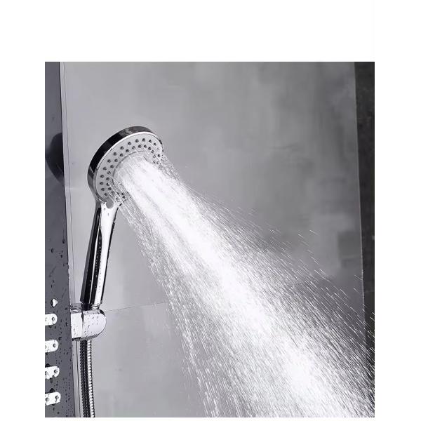 LED Bathroom Shower Set with Stainless Steel Multi Function Shower Tower Panel System