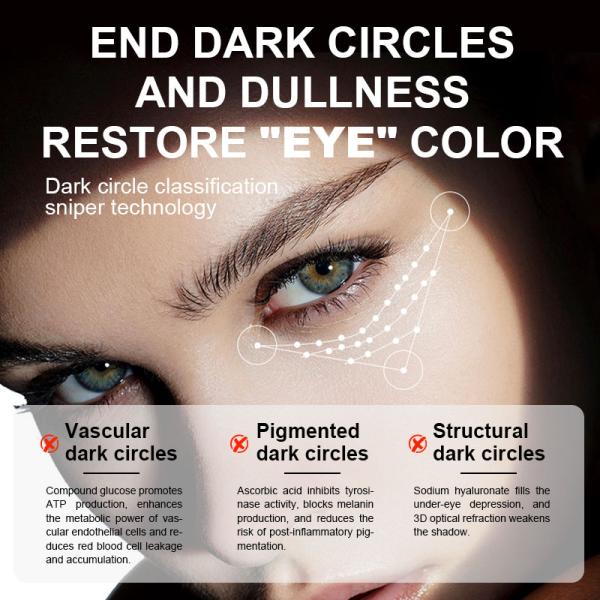 Regeneración Ácido ascórbico Retinol Crema para ojos intensa para ojeras Blanqueamiento antienvejecimiento