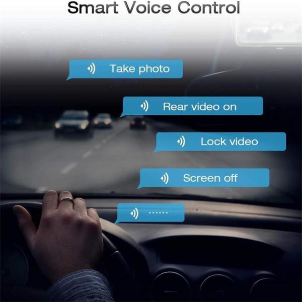 Bluetooth Voice Control 12 4K 12V 24V Wireless Dash Cam For Car