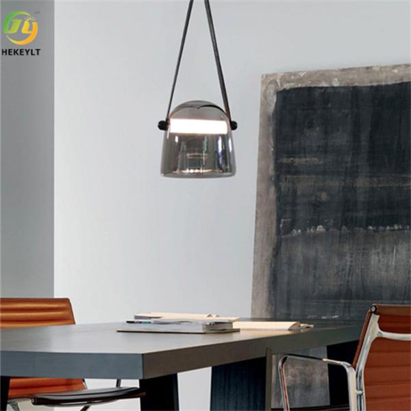 Искусство кожаной стеклянной золы/Milky белой люстры коньяка творческое