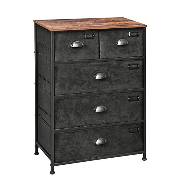Chest of Drawer for Sale, Bedroom Drawer Dresser, Dresser with Fabric Drawer, Industrial Drawer Dresser, ULVT45H