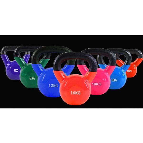 2kg 4kg 6kg 8kg 10kg 12kg 16kg 18kg 20kg colorful vinyl coated kettlbells