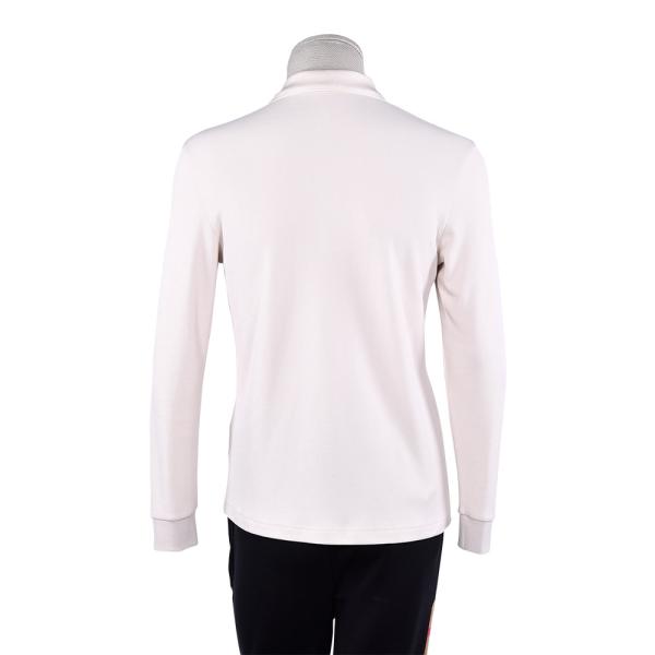 Anti Wrinkle Polo T Shirt In White Long Sleeve Custom Logo Fabric Weight 170-210g