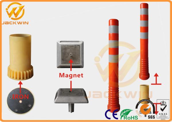 Sunproof Heat Resistant 76cm Traffic Delineator Post Reflective Guide Post