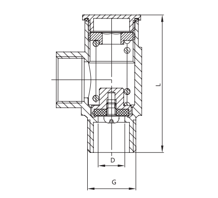ISO9001 Pressure Relief Safety Valve DN15 Safety Relief Valve
