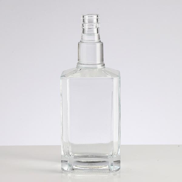 Hot Stamping 500ml 750ml Cube Vodka Alcohol Spirits Liquor Whisky Wine Glass Bottle