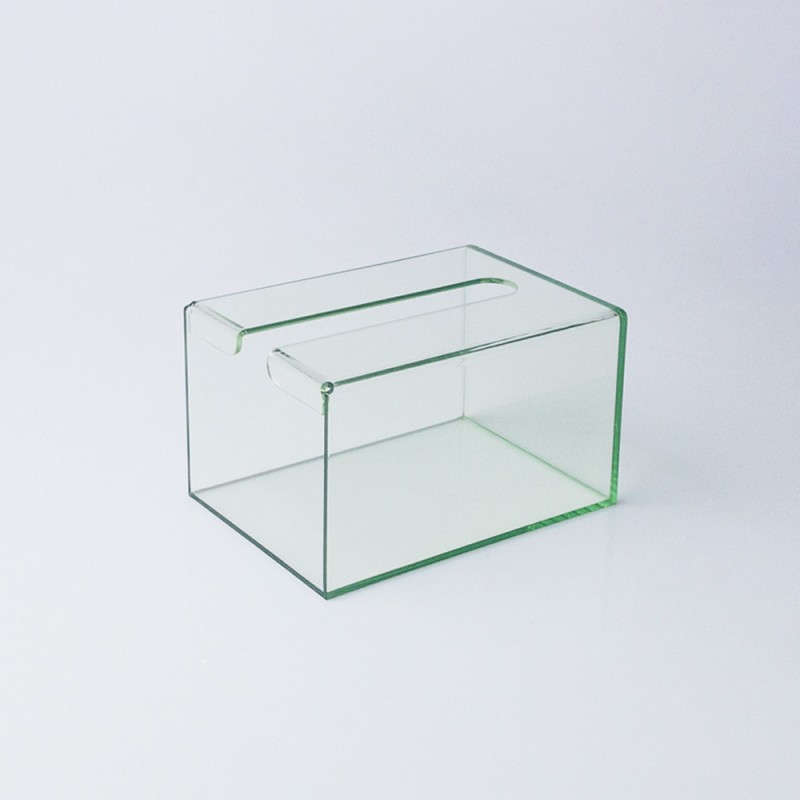 Custom Modern Design Light Luxury Wall-Mounted Transparent Acrylic Tissue Box for Home Bathroom Rectangle Shape
