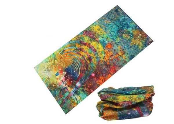 Grid Patern UV  Headwear , Polyester Bandana Tube Scarf 25*50 CM