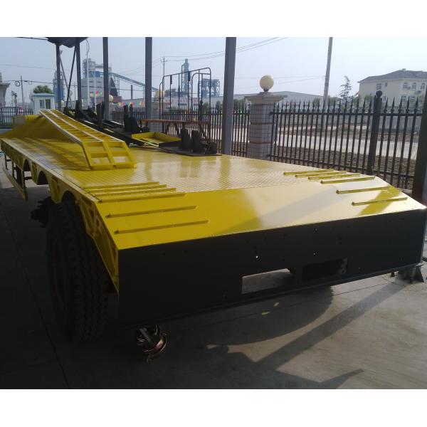 Heavy Duty Extendable 3 axles new lowbed semi trailer howo second hand 20 ft 40 ft truck flatbed semi trailers for container