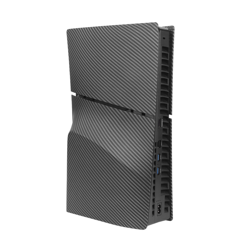 Laudtec Sjk936 Carbon Fiber Texture Case Water Sticker Protective Replacement Shell for CD-ROM Version for PS5 Slim Game