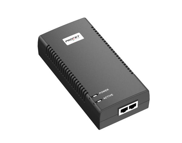 -40C To 85C Wide Temperature 10GbE PoE Injector High Power For Camera