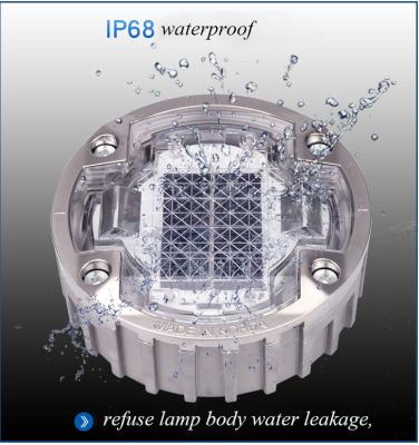 123*50 Mm Solar LED Road Studs With Aluminum Alloy And Visibility Distance Up To 500m