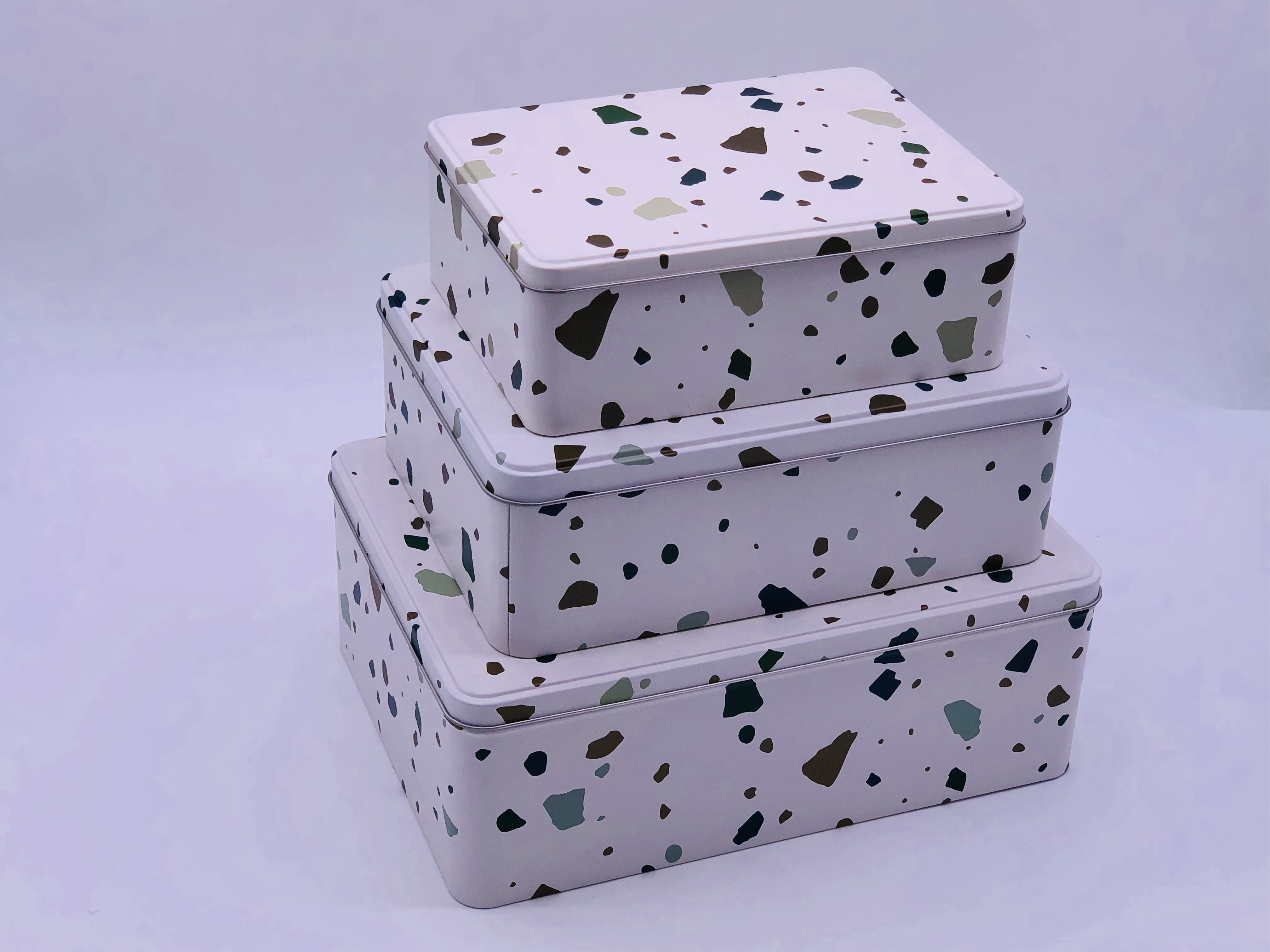 Large Size Gift Storage Rectangle Tin Box / Metal Package Box