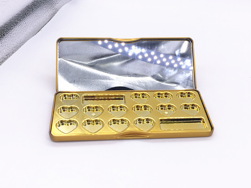 188x78x18mm Rectangle Printed Customized Perfume Gift Tin Box With Mirror For Cosmetic