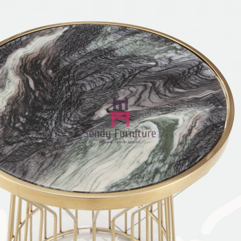 Мебель журнального стола нержавеющей стали рамки золота вертикальная отливая в форму коммерчески крытая