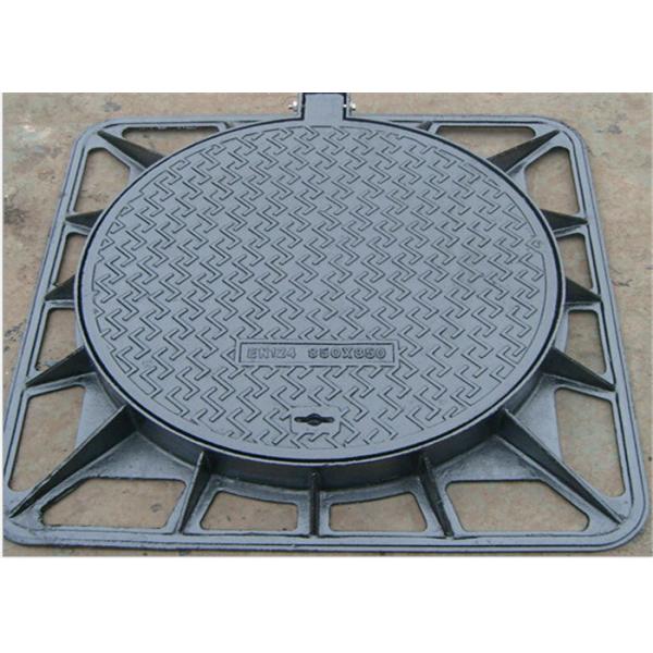 Ductile Iron Sewer Manhole Cover Anti Impact With Lock Durable Service Life