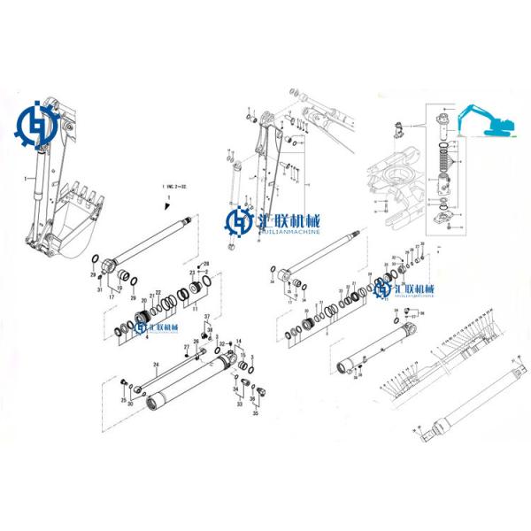 Excavator Hydraulic Seals Element Rubber O Ring Seals For Jackcylinder Hydraulic Pump