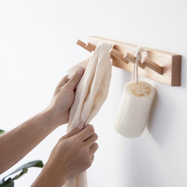 Живущие крюки стены комнаты 5PCS деревянные для вися одежд, деревянных поставок ремесел