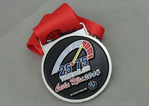 Triathlon Soft Enamel Medal Zinc Alloy Die Casting Costa Rica 2014