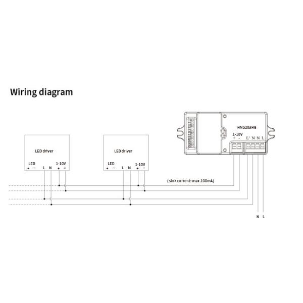 Двигатель DIP High Bay Motion Sensor 1-10v Приглушитель HNS203HB 12м Монтаж