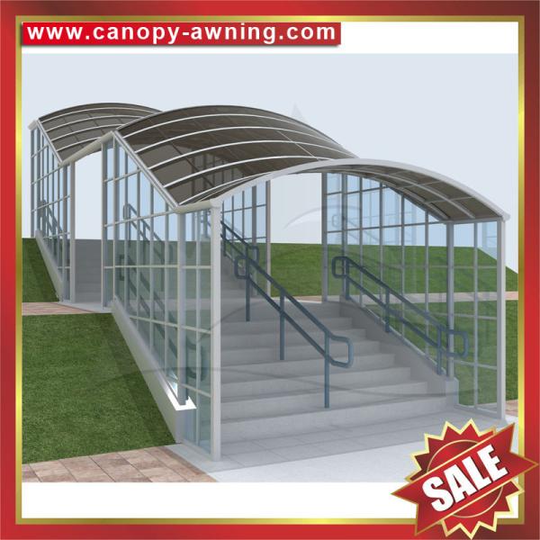 outdoor aluminium alu aluminum polycarbonate gazebo patio corridor walkway passage canopy awning canopies shelter cover