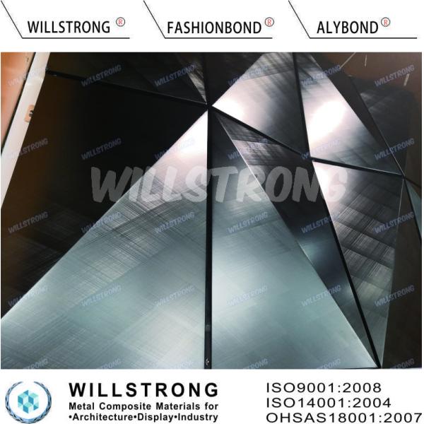 3D Shape ACP Composite Metal Wall Panels For Outside Decoration Size 500 * 250mm