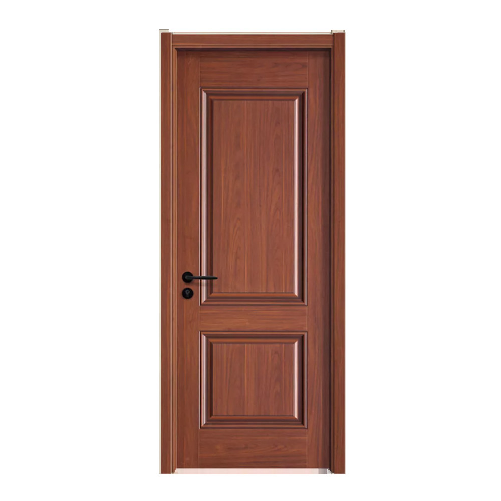 Customizable Wooden Wood Double Doors Solid Interior Veneer Room Modern Panel  Door for Office Philippines Price with Smart Lock