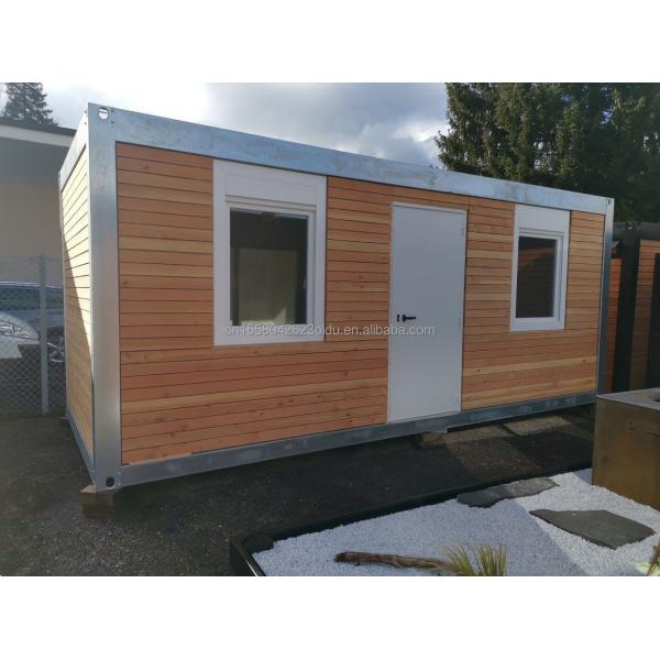 Pared 75 mm Jardín Casa de trabajo barbacoa Bar 20 pies Contenedor de embalaje plano Casa móvil para familia estilo de diseño moderno