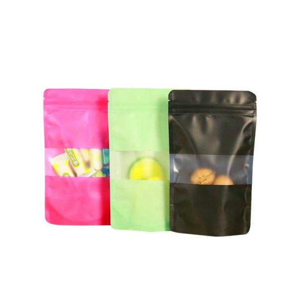 Stand up food packaging pouch for powder milk/coffee/protein powder with zipper and window
