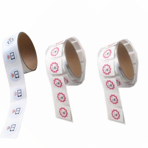 Blank White Paper NFC Ntag215 Stickers Enabling Secure