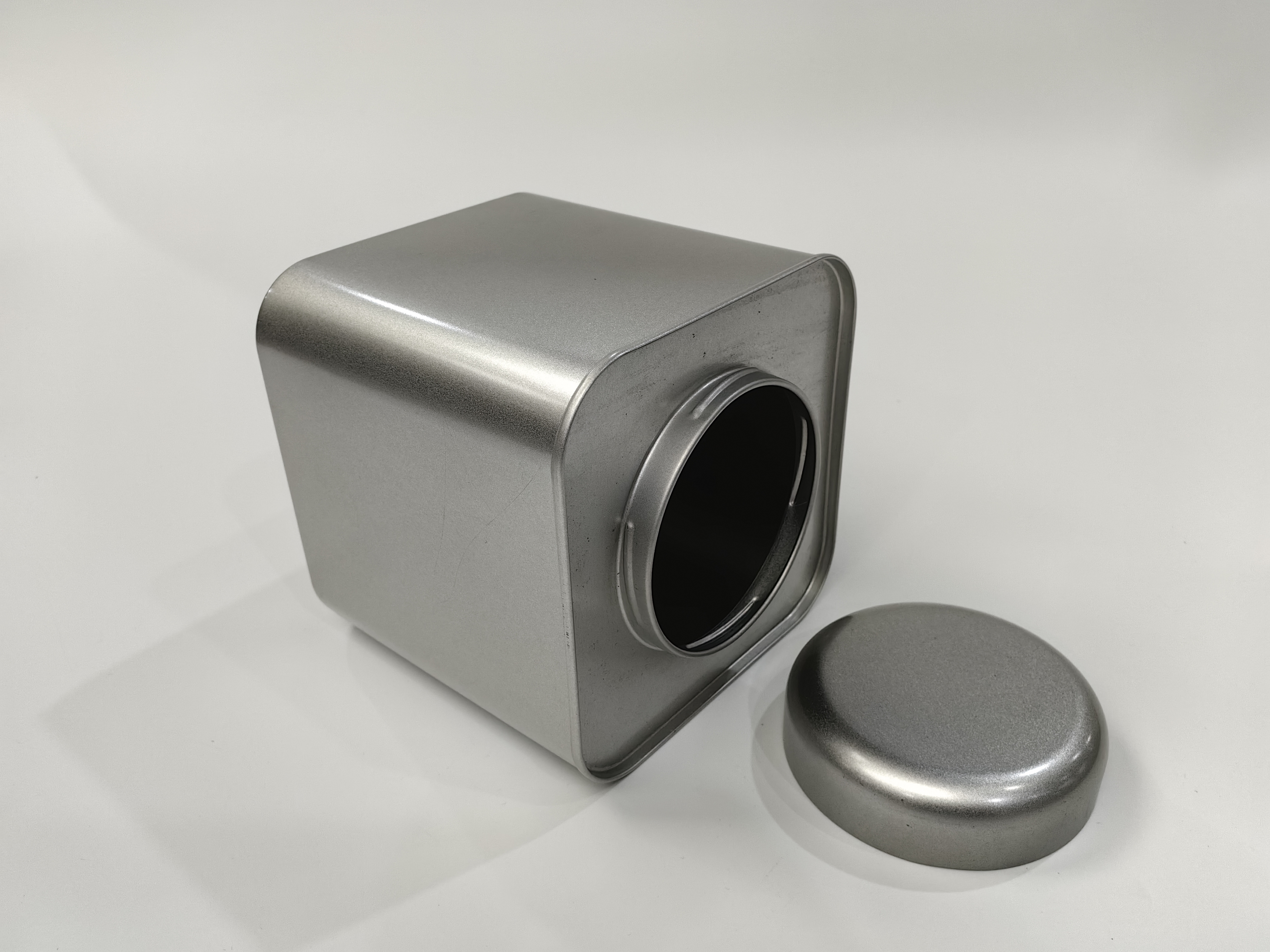 Food Grade Tinplate Cylinder Tin Box with Custom Logo for Biscuit Cookie Candy & Coffee