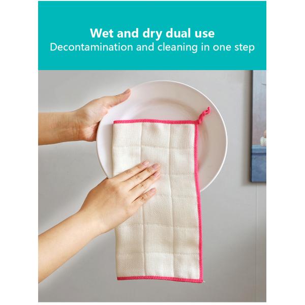 Кухонные полотенца из деревянного волокна из бамбука квадратная форма настраиваемый логотип хлопчатобумажные полотенца для посуды