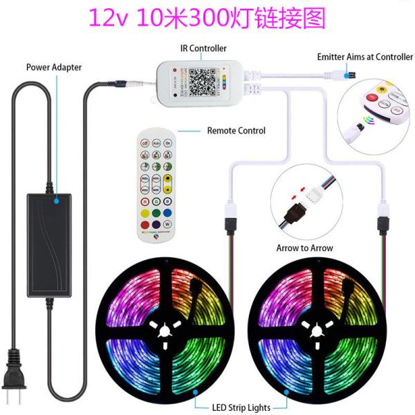 85-265V Input Voltage Intelligent Lighting LED Grow Light Strip 5 Meter for Camping