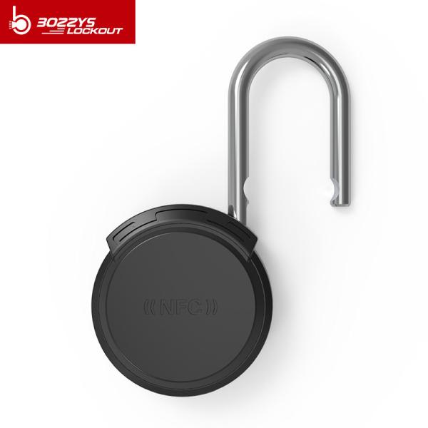 Black Keyless USB Rechargeable Door Lock NFC Smart Padlock Quick Unlock Zinc alloy Metal Self Developing Chip