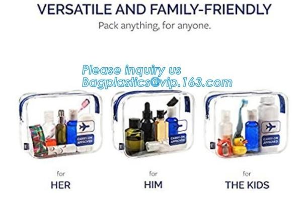 Waterproof customized folding pvc bag clear cosmetic bag with zipper, custom logo print shopping pvc plastic bag, tote