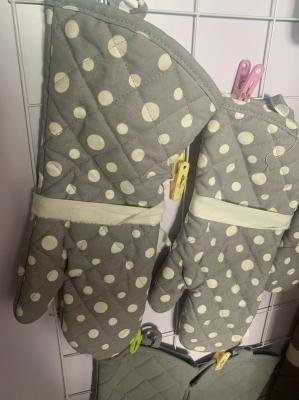 Profissional resistente de cozimento de Oven Mitts Oven Gloves Heat do algodão da cozinha