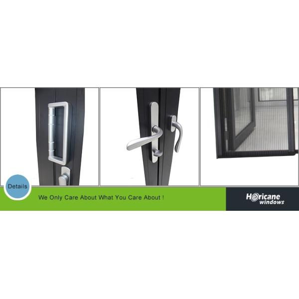 Крупноразмерный алюминиевый цвет дверей складчатости подгонял покрытый порошок застекленный двойником