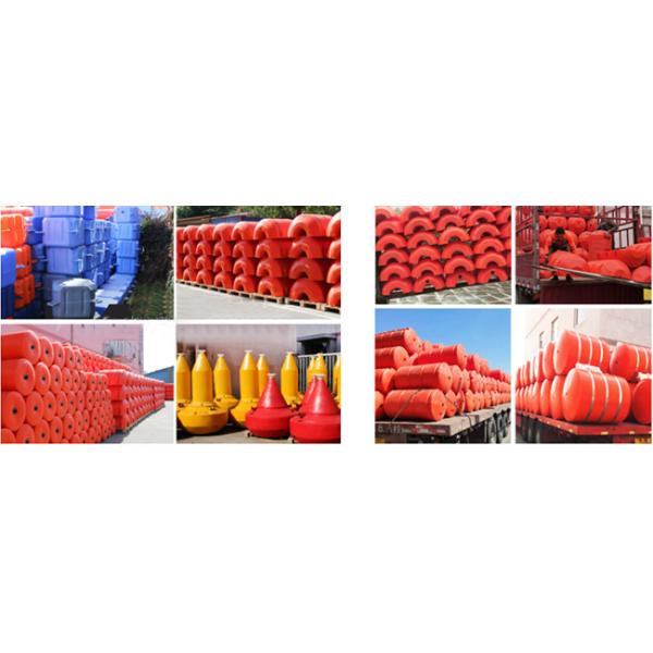 Pontoones de dragas de alta densidad naranja para el proceso de flotación de la draga flotante