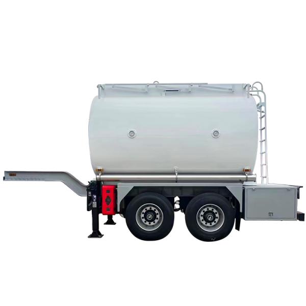 Carbon Steel 245 Chemical Liquid Tank Semi Trailer With 2 Axles 5000L Fuel Tank Trailer