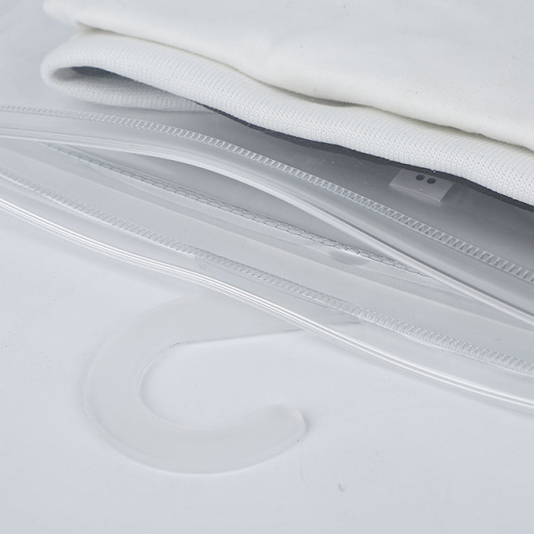 Wholesale polyvinyl chloride zipper bags with hooks - waterproof and reusable cosmetic travel bags - bulk durable storage tissues for sale